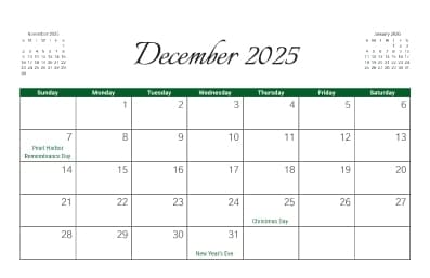 Calendar Templates | PrintingCenterUSA