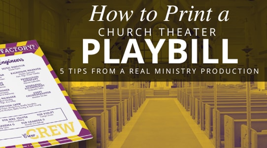 How to Print a Church Theater Playbill